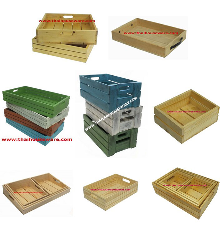 ชั้นวางเบเกอร์รี่ลังไม้ สีวินเทจ ชั้นโชว์สินค้าเอนกประสงค์ วางเบเกอร์รี่ จัดวางขนม ชั้นวางขวดไวท์ โต๊ะโชว์สินค้าแบบถอดประกอบได้ สินค้าดี ผลิตโดยคนไทย คุณภาพส่งออก