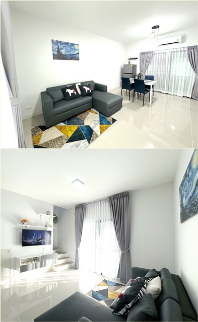 บ้านกล้วย-กาญจนา MRTคลองบางไผ่ 5 กม. ทำเลบางใหญ่ westgate มีถูกกว่านี้ ให้เช่า ทาวน์เฮ้าส์ 2 ชั้น 18ตรว. 2-3นอน 2น้ำ 2จอดรถ 3แอร์