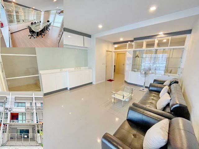 MRTศรีเอี่ยม 1กม ลาซาล 23ตรว. ทาวน์โฮมทำเลสวย บ้าน 3 ชั้น เฟอร์ครบ 4นอน 4น้ำ 2จอดรถ 4แอร์