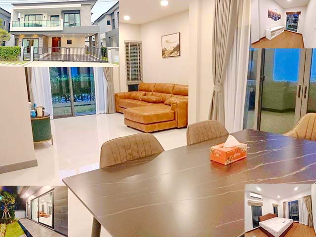 School (CIS) บ้านเดี่ยว 2 ชั้นThe City เมกา บางนา Concordian International  95ตรว. 256ตรม.เฟอร์ครบ 99,999B-M 4นอน 5น้ำ 3จอดรถ 5แอร์ IKEAThe City Mega Bangna 2-story detached house 95sq.wa. Concordian International School (CIS) 256sq.m. fully furnished 99,999B-M 4bed 5bath 3parking 5A/C.กาญจนา ศรีนครินทร์ถนนบางนา-ตราด ตำบลบางแก้ว อำเภอบางพลี สมุทรปราการ 105404 ห้องนอน 1 ห้องพักผ่อน  1 ห้องครัว5 ห้องน้ำ3 ที่จอดรถ ( ในร่ม)5 แอร์2 เครื่องทำน้ำอุ่น- ไมโครเวฟ- ตู้เย็น- เตาไฟฟ้า- เครื่องซักอบผ้า- ชุดโต๊ะรับประทานอาหารสถ