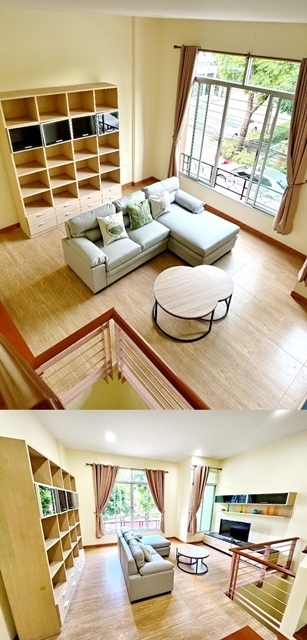 เฟอร์ครบ อนุญาตเลี้ยงสัตว์ 22 ตรว. รร.นานาชาติไทย-สิงคโปร์ ทาวน์โฮม 3 ชั้น  216 ตรม. 3นอน 3น้ำ 3จอดรถ 4แอร์