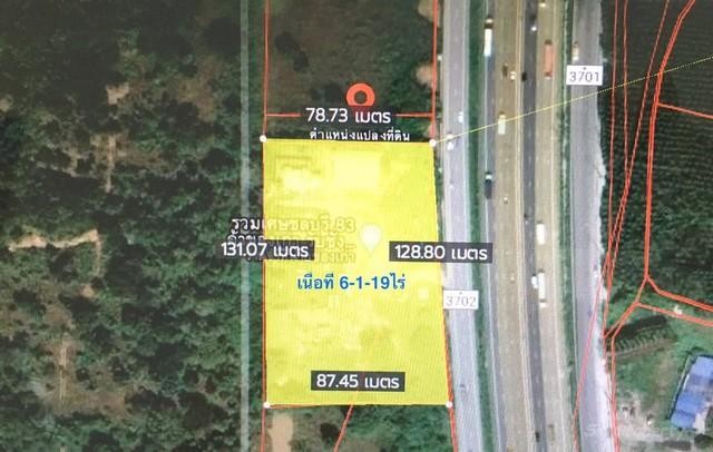 Sm538  ขายที่ดินโกดัง เนื้อที่ 6 ไร่  ใกล้ถนนข้าวหลาม ติดมอเตอร์เวย์ไปพัทยา  ทางไปเมืองชลบุรี
