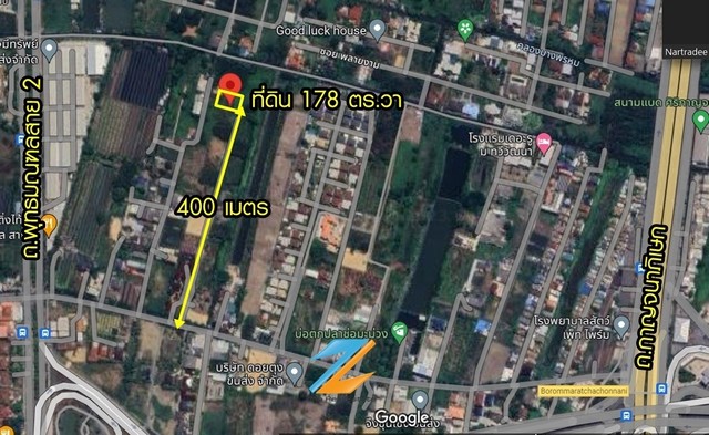 ขายที่ดินแปลงสวย 178 ตร.วา ถ.ทวีวัฒนา-กาญจนาภิเษก ใกล้ถ.พุทธมณฑลสาย 2