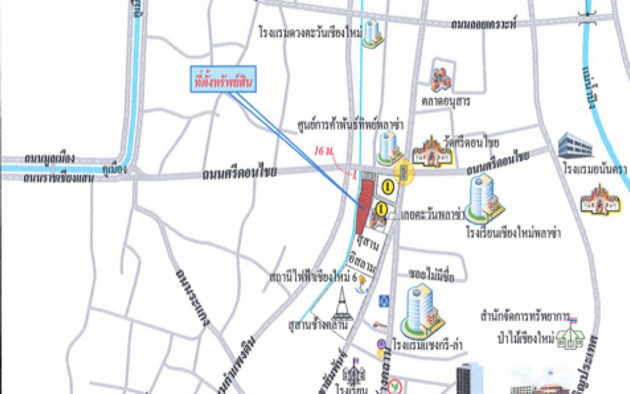 ขายที่ดินเปล่า 1 ไร่ 2 งาน เขตพื้นที่สีแดง ทำเลดี ต.ช้างคลาน จ.เชียงใหม่