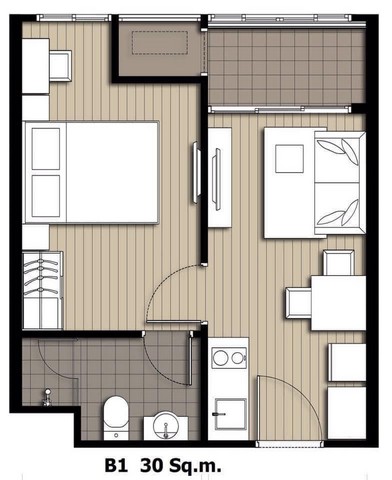 ขาย /ให้เช่าคอนโด IDEO Wutthakat (ไอดีโอ วุฒากาศ) (ติด)รถไฟฟ้า BTS สถานี วุฒากาศ  1 ห้องนอน
