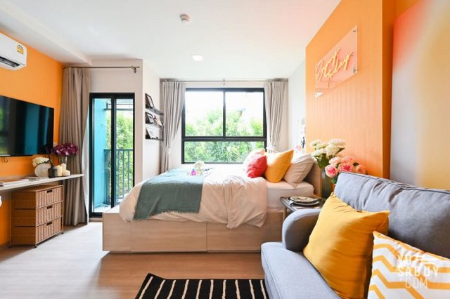 ให้เช่าคอนโด THE MUVE Ram 22 (เดอะ มูฟ ราม 22) ห้องใหม่แต่งครบ พร้อมเข้าอยู่ 1 นอน  1ห้องน้ำ  ขนาด  24 ตรม