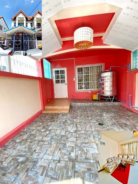  หลังมุม ค้าขายก็ง่าย 18ตรว.1ตลาดเจ้าพระยา ทาวเฮาท์ 2 ชั้น 38ตรม. 3นอน 2น้ำ 1จอด 1แอร์ แม็คโคร 9498 B-M นานาชาติร่วมฤดี ราชพฤกษ์ChaoPhraya Market 2-story townhouse on corner good community 18sq.wa. 138sq.m. 3bed 2bath 1parking 1A/C. Makro 9498 B-M Ruamrudee Inter Ratchaphruek แม็คโครถ.บางกรวย-ไทรน้อย ต.บางบัวทอง อ.บางบัวทอง นนทบุรี 11110เดินทางสะดวก หาของกินสบาย อยากค้าขายก็ง่าย ทำเลแบบนี้หาไม่ได้อีกแล้ว3 ห้องนอน 2 ห้องน้ำ  1 ห้องครัว 1 จอด1 แอร์สิ่งอำนวยความสะดวก - กล้องวง