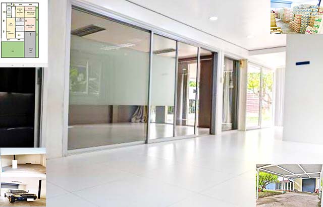 MRT สัมมากร สำนักงาน 208ตรว.รามคำแหง110-112 29,999B-M บ้านพร้อมโกดัง2ชั้น 550ตรม.9นอน 3น้ำ 5จอดรถ 4แอร์  ฺBiggest MRT Sammakorn office house with warehouse 2 floors 550sq.m. 208sq.wa. 29,999B-M 9bed 3bath 5parking 4A/C.Ramkamheng 110-112ถ.รามคำแหง แขวงสะพานสูง เขตสะพานสูง กรุงเทพมหานคร 10240 เหมาะกับ พักอาศัย ออฟฟิศ คลังสินค้า โกดังขนาดเล็ก ร้านคาเฟ่ห์ในสวนพร้อมโกดังเก็บของขนาดใหญ่ และโรงรถในร่มมีการจัดห้องเป็นสัดส่วน วางแปลนไว้ให้ใช้งานหลากหลาย3 ห้องนอน3 ห้อง