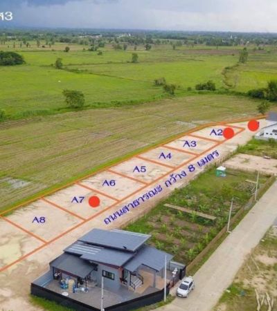 ติดต่อ เต้ย 086-659-5965 Line ID: Creatoeyขายแปลงละ 640,000 บาท ที่ดินสวยแบ่งขาย ฉโนดพร้อมโอนถนนกว้าง น้ำประปา ไฟฟ้าพร้อม สร้างบ้านได้เลย ต.บวกค้าง อ.สันกำแพง จ. เชียงใหม่.ที่ดินเริ่มต้น 68-77 ตร.วใกล้สิ่งอำนวยความสะดวกอากาศดี เข้าเมืองสะดวก ทำเลที่สุด.ถนนสาธารณะ 8 เมตรถนนคอนกรีตหนา 20 cmมีไฟฟ้าแรงสูงน้ำประปาหมู่บ้านมีท่อระบายน้ำที่ดินส่วนมากถมแล้วอยู่ในเขตชุมชน.สถานที่ใกล้เคียง- ถ