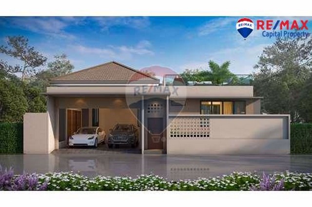 พูลวิลล่าสไตล์โมเดิร์นทรอปิคอลในบางเสร่              