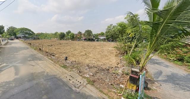 C4127 ให้เช่าที่ดินเนื้อที่ 1 ไร่กว่า ซอยรามอินทรา42 ย่านนวลจันทร์ แปลงใหญ่หัวมุมติดถนนซอย ใกล้MRTรามอินทรา กม.6