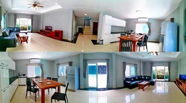 ให้เช่าในพัทยา ห้างเดอะชิลล์ บ้านพูลวิลล่า  เฟอร์ครบ พร้อมอยู่ 4นอน 3น้ำ 2จอดรถ 4แอร์