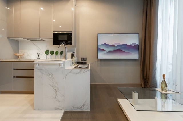 MM246 [For Rent] ดิ เอส แอท สิงห์ คอมเพล็กซ์ (The Esse at Singha Complex) ห้องพร้อมอยู่ ตกแต่งสวย เฟอร์ครบ #ใกล้MRTเพชรบุรี