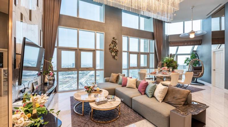 ขายเพนส์เฮาท์ เบลล์ แกรนด์ พระราม 9 ใกล้ MRT พระราม 9 ห้องตกแต่งสวยพร้อมเข้าอยู่