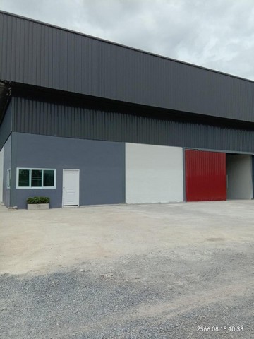 C4208 ให้เช่าโกดังพร้อมออฟฟิศพื้นที่ 394 ตรม สร้างเสร็จใหม่ ใกล้ถนนทางหลวง 345 ใกล้มอเตอร์เวย์ บางลำโพ นนทบุรี