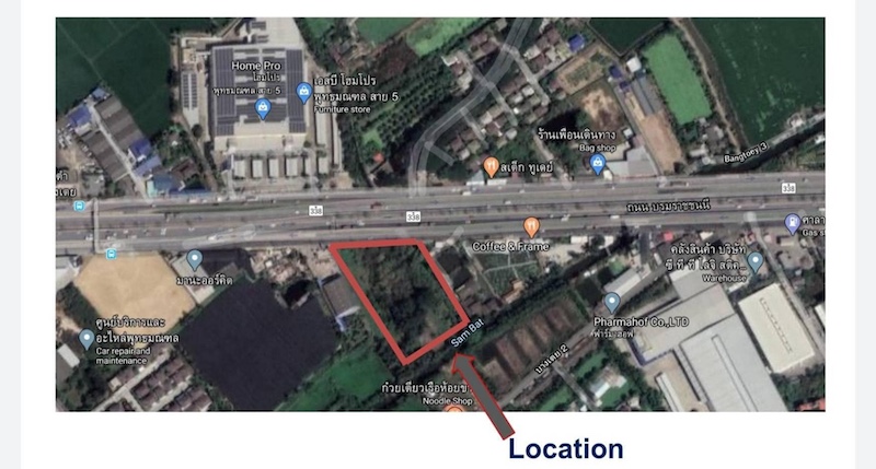 BL129 ให้เช่าที่ดิน 7ไร่ ริมถนนใหญ่บรมราชชนนี ตรงข้ามHomepro พุทธมณฑล สาย5 อำเภอสามพราน นครปฐม