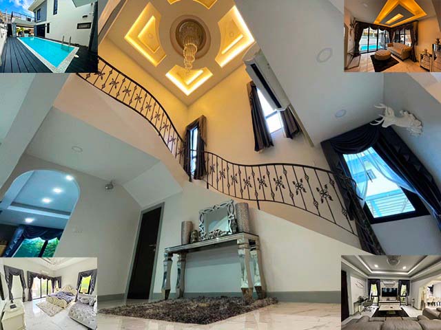 ฟิตเนสในบ้าน ให้เช่าคฤหาสน์หรู 2ชั้น ลดราคาเกินครึ่ง สารสาสน์ บางบอน3 ซาวน่า Pool Villa  4นอน 122 ตรว. 512ตรม.  ครัวฝรั่ง ครัวไทย ซาวน่า ให้เช่า 2ชั้น 47,498 B-M  3+2คัน บางบอน3 กรพิทักษ์ GYM in house For Rent Pool Villa Mansion 4ฺBed Reduce a half of Price from 100,000 to be 47,498 B-M Thai Kitchen&Interational Sauna  Private For Rent 2 Stories   122 Sq.wa 512 Sqm. 3+2Parking Bangbon3 Kornpitackราคาต่อตรมละ 100 บาท ถูกกว่าโกดังพร้อมสวนชั้น2พื้นที่ใช้สอย 512ตารางเมตรจอดรถ3+2คัน Parking 4ห้องนอน Bedrooms 5ห้องน้ำ Bathsห้องน้ำในตัวทุกห้