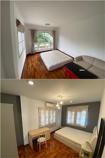 รามอินทรา  MRTพระยาสุเรนทร์  บางชัน ให้เช่าบ้านเดี่ยวหรู เฟอร์ครบทุกห้อง 2 ชั้น สภาพดี หลังหัวมุม 97ตรว. 280ตรม.  5นอน 4น้ำ 3จอดรถ 4แอร์