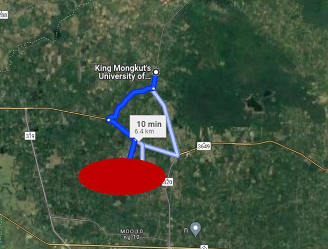 พระจอมเกล้าพระนครเหนือ  ศาลจังหวัดปราจีนบุรี ให้เช่าที่ดินถมแล้ว 12 ไร่ 3 งาน  ยังไม่แบ่งแปลง ปราจีนบุรี  ผาหินซ้อน