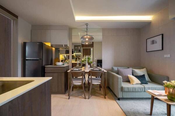 ขายดาวน์ 190,000 บาท Nue Cross Khu Khot Station 26.85 ตรม. คอนโด Low Rise ติดถนนลำลูกกา ใกล้รถไฟฟ้าสายสีเขียว สถานีคูคต 120 เมตร จาก Noble