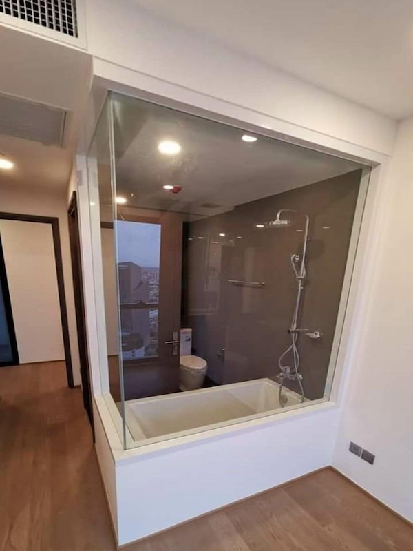 BS751 ขายแอชตัน จุฬา-สีลม 2 ห้องนอน 2 ห้องน้ำ ขนาด 63 ตรม high floor Skyview ชั้น 45 ห้องนั่งเล่นวิวพาโนรามา 180 องศา สูง 56 ชั้น