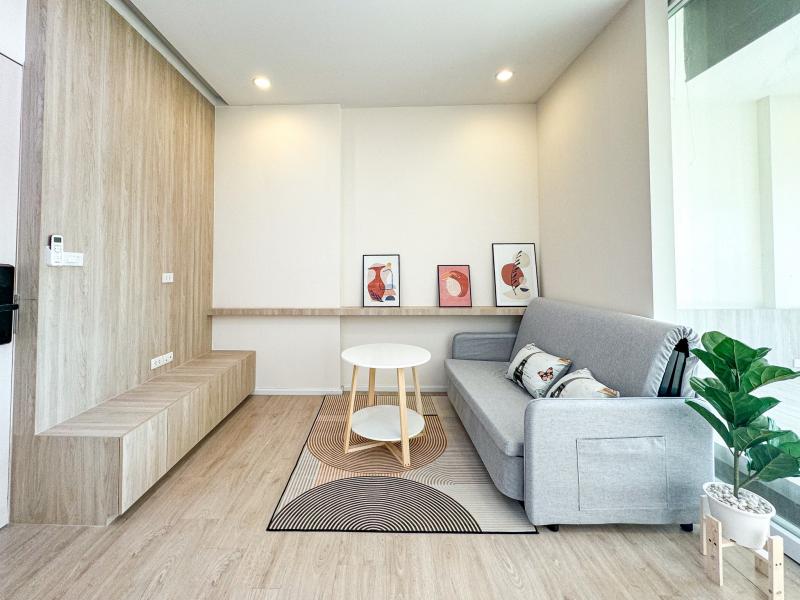 ขาย S1 พระราม 9 คอนโด ห้องสวยมาก รีโนเวทใหม่สไตล์ Minimal ลากกระเป๋า พร้อมเข้าอยู่ได้เลย