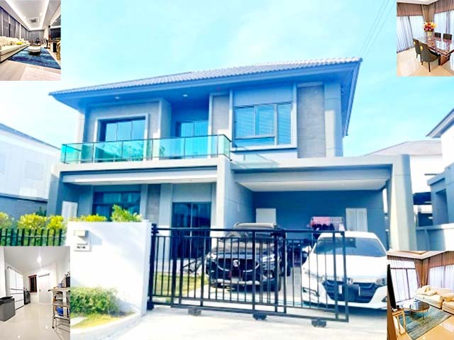 MRT น้อมเกล้า ให้เช่าบ้านเดี่ยวใหญ่ที่สุด 2 ชั้น นานาชาติแอสคอต 64ตรว. 240ตรม. 64,998B-M 4นอน 3น้ำ 2จอดรถ 3แอร์ เฟอร์บางส่วน พร้อมอยู่ ตลาดนัดสัมมากรMRT Nomklao 2-story The Biggest detached house Ascot Inter Sch. for rent 64sq.wa. 240sq.m. 64,998B-M 4bed 3bath 2parking 3A/C partially furnished ready to move in Sammakorn Market.ซ.ราษฎร์พัฒนา 17-33 ถ.กาญจนาภิเษก แขวงทับช้าง เขตสะพานสูง กรุงเทพมหานคร 102504 ห้องนอน 3 ห้องน้ำ 1 ห้องครัว1 ห้องนั่งเล่น2 จอดรถ 3 แอร์- ตู้เย็น- เครื่องซักผ้า- เครื่องทำน้ำอุ่�