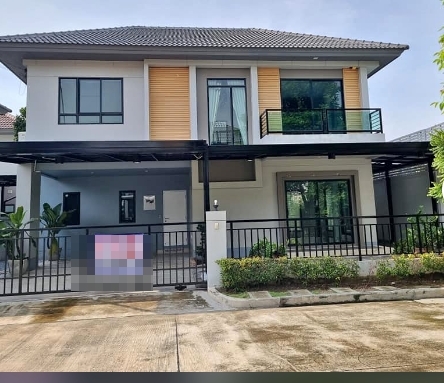 ขายบ้านเดี่ยว 2 ชั้น บางกอกบลูเลอร์วาร์ด รามอินทรา65 เนื้อที่ 52 ตรว มี 4 นอน 3 น้ำ บ้านแปลงมุม