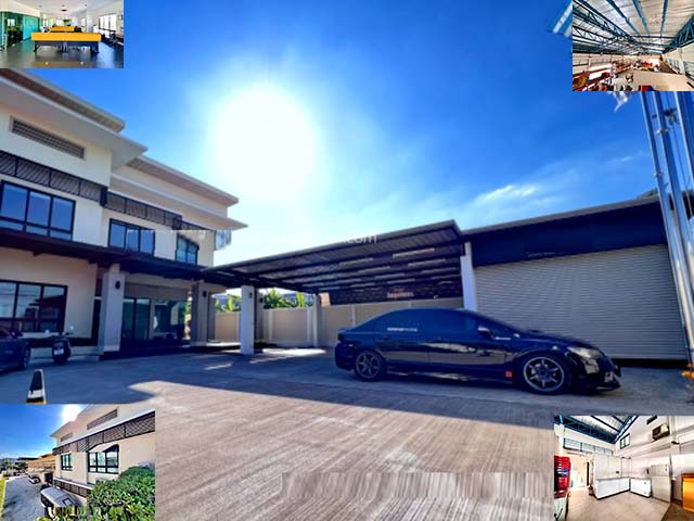 สนามบินสุวรรณภูมิ  มาตรฐานยุโรป ให้เช่าสำนักงานสวยพร้อมคลังสินค้า 2 ชั้น450ตรว.1,928ตรม. 5ห้อง 5น้ำ 3จอดรถ 5แอร์ ตลาดกิ่งแก้ว