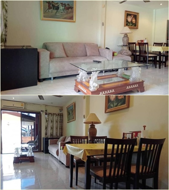 พัทยา. ให้เช่าบ้านเเดี่ยว 1 ชั้น 65ตรว. 260ตรม เซ็นทรัล พัทยา หาดยินยอม เฟอร์ครบพร้อมอยู่ 2นอน 2น้ำ 3แอร์ 3จอดรถท่าเรือแหลมบาลีฮาย  2กม.