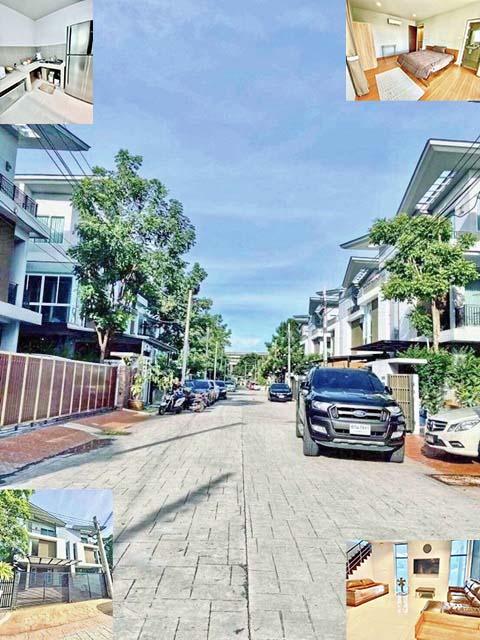 BTS แยก คปอ. ให้เช่าทาวน์เฮาส์ 3 ชั้น รักสัตว์ 45ตรว. 225ตรม. 3นอน 4น้ำ 3จอดรถ 4แอร์ เฟอร์ครบ บรรยากาศดี เงียบสงบ 