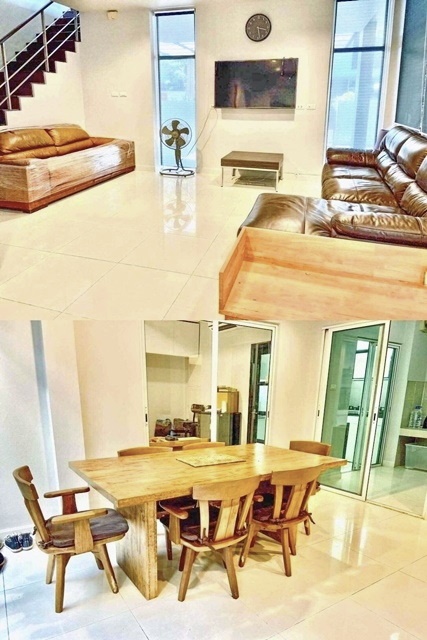 BTS แยก คปอ. ให้เช่าทาวน์เฮาส์ 3 ชั้น รักสัตว์ 45ตรว. 225ตรม. 3นอน 4น้ำ 3จอดรถ 4แอร์ เฟอร์ครบ บรรยากาศดี เงียบสงบ