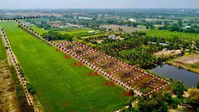 #ที่ดินคลอง9  หนองเสือ ปทุมธานี ห่างตลาดคลองเก้า 5 กม. ✅205 ตร.ว 717,500 บาท ✅200 ตร.ว 700,000 บาท