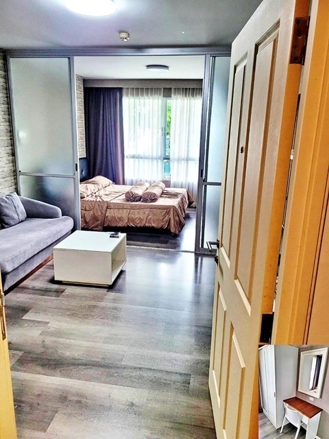  Abac บางนา 1 ห้อง ชั้น 2 อาคาร D ให้เช่าคอนโด 30ตรม. รร.นวมินทราชินูทิศ 1นอน 1น้ำ  1แอร์ เฟอร์ครบ ทำเลดี ติดถนนใหญ่