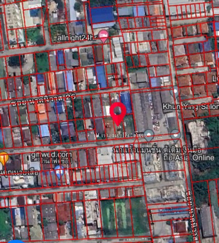 ขายที่ดิน129 ตารางวา  ซอยนาคนิวาส24 ลาดพร้าว71  บางกะปิ  กรุงเทพ   ZT306