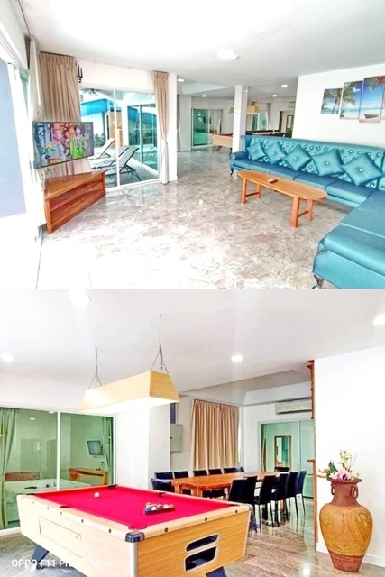 ชัยพฤกษ์ รักสัตว์ เฟอร์ครบ 85ตรว. หาดจอมเทียน ขาย-เช่าพูลวิลล่า 2 ชั้น 335ตรม. 7นอน 7น้ำ 3จอดรถ 7แอร์ ตลาดน้ำ 4 ภาค