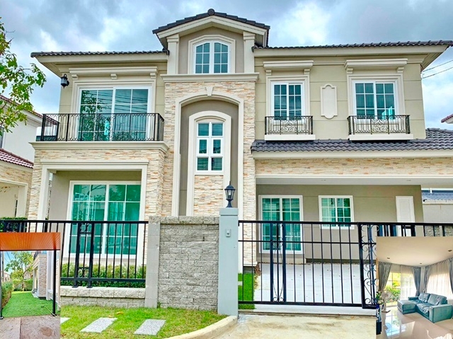 แกรนดิโอ 4นอน ตลาดปัฐวิกรณ์ ลาดพร้าว-เกษตรนวมินทร์ ให้เช่าบ้านเดี่ยวหรู 2 ชั้น  55ตรว. 224ตรม. ตกแต่งพร้อมอยู่ 4น้ำ 3จอดรถ 4แอร์ MRTสัมมากร 