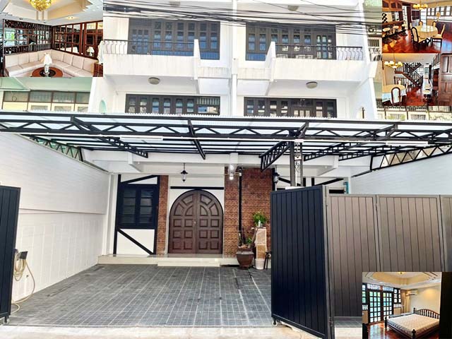 MRT ลุมพินี ให้เช่าทาวน์โฮม 4ชั้น 2คูหา ใจกลางถ.สาทร ตกแต่งใหม่ วิวสวน 42ตรว. 400ตรม. 3นอน 3น้ำ 2จอดรถ 3แอร์