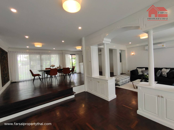 ให้เช่าบ้านเดี่ยว 2 ชั้น เนื้อที่ 400 ตร.ว พื้นที่ใช้สอย 650 ตร.ม 6ห้องนอน 5ห้องน้ำ เฟอร์ครบ ถนนพัฒนาการ 30