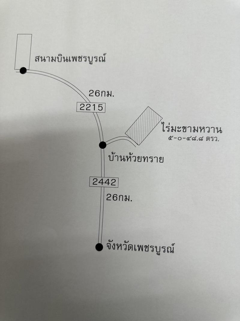 ขายที่ดิน  5 ไร่ 48.8 ตารางวา  หมาะสำหรับทำบ้านสวน หรือรีสอร์ท ในตัวเมืองเพชรบูรณ์