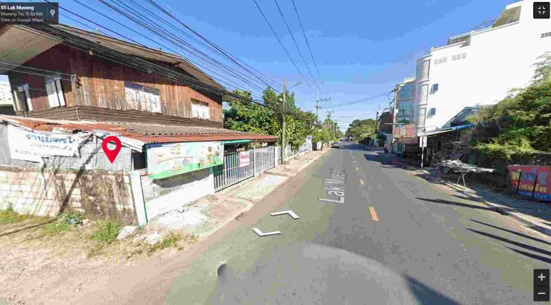 ขายที่ดินพร้อมสิ่งปลูกสร้าง 2 หลัง ติดถนนหลักเมือง อ.เมือง จ.ศรีสะเกษ