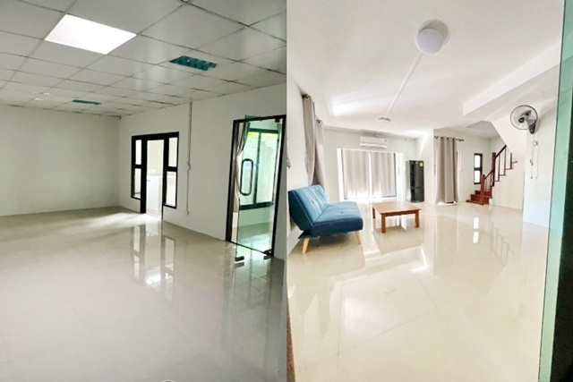 ให้เช่าบ้านแฝดใหญ่มาก 2 ชั้น 42ตรว. BTSคูคต 4นอน  256ตรม. รีโนเวทใหม่ทั้งหลัง เฟอร์บางส่วน 3จอดรถ 4แอร์ ตลาดสายสัมพันธ์