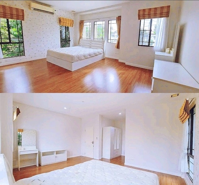 สารสาสน์วิเทศสายไหม  หัวมุม มัณฑนา เลค วัชรพล 2จอดรถ 5แอร์ มีศาลา 4-5นอน ให้เช่าคฤหาสน์หรูใหญ่มาก 2 ชั้น 92ตรว. 368ตรม.