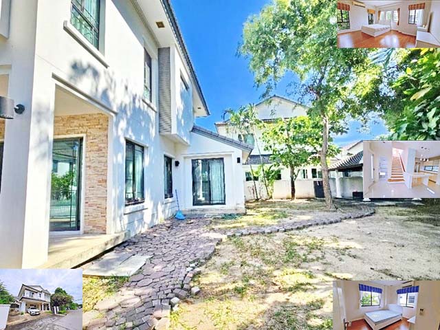 มัณฑนา เลค วัชรพล สารสาสน์วิเทศสายไหม 4-5นอน ให้เช่าคฤหาสน์หรูใหญ่มาก 2 ชั้น 91ตรว. 365ตรม. หัวมุม ใกล้ทะเลสาบ  4น้ำ 2จอดรถ 5แอร์ มีศาลา 