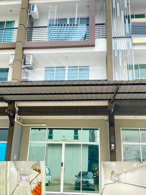 ติดถนนใหญ่ Sena Avenue  ถ.ติวานนท์ นิคม บางกะดี ให้เช่าอาคารพาณิชย์ 3 ชั้น 18ตรว. 190ตรม.4นอน 3น้ำ 5แอร์ 1จอดรถ ตลาดพูนทรัพย์ 