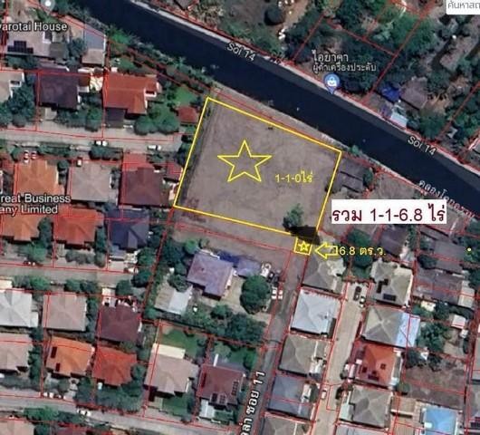 C4341  ขายที่ดินเนื้อที่ 506.8 ตารางวา รามอินทรา14 (มัยลาภ) ถมแล้ว แปลงสี่เหลี่ยมสวย แนวรถไฟฟ้าสีชมพู