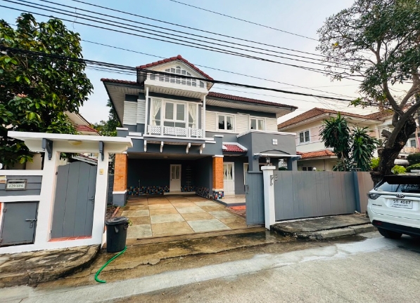  ให้เช่าบ้านเดี่ยว2 ชั้น  เพอร์เฟคเพลส สถานีไทรม้า มีเฟอร์นิเจอร์ 