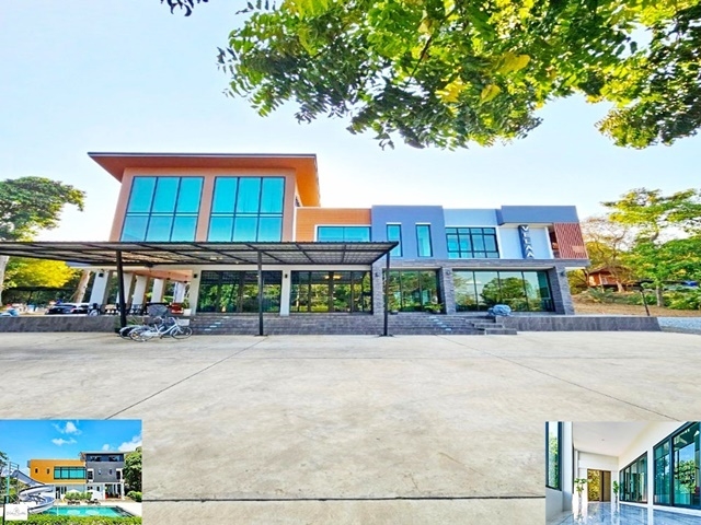 คฤหาสน์ 800ตรม. ม.บูรพา  อ่าวคุ้งกระเบน ให้เช่าบ้านพักตากอากาศ พูลวิลล่า 3 ชั้น 500ตรว.  จันทบุรี วิวทะเลสวย 5นอน 7น้ำ 7แอร์