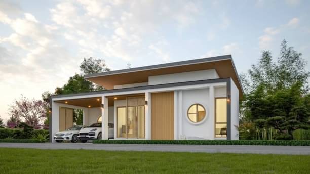 ราคาเริ่มต้นที่ 2.49 ล้านบาท เนื้อที่ 41-58 ตรว. บ้านสร้างใหม่ชั้นเดียว สันผักหวาน หางดง สไตล์มินิมอล มูจิ มีทั้งหมด 8 หลัง พร้อมเข้าอยู่