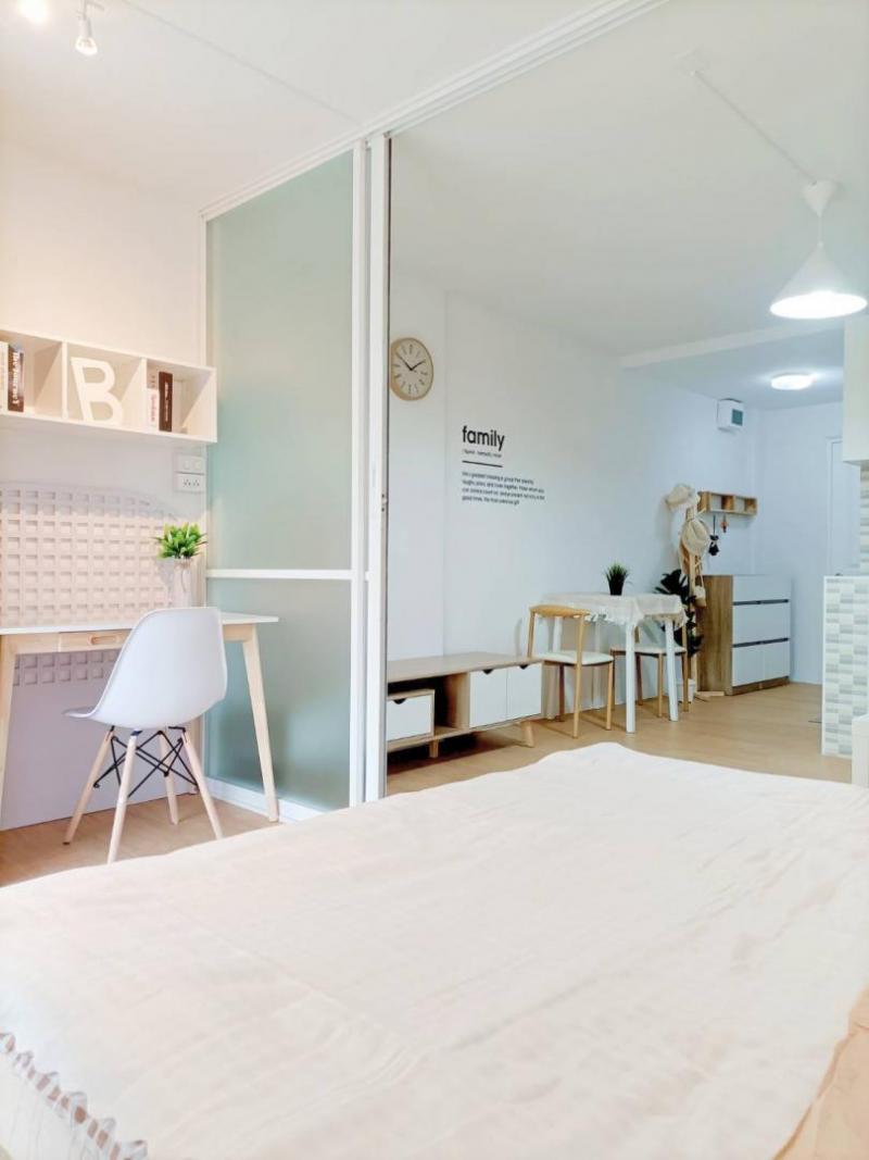 ขายคอนโดซิตี้วิลล่า ซอยลาดพร้าว 126 รีโนเวทใหม่ คอนโด 33 ตารางเมตร 1 ห้องนอน 1 ห้องน้ำ สไตล์มินิมอล ตึกF1 ชั้น 3